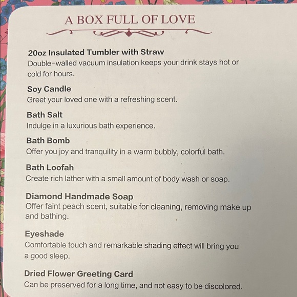 Pink Floral Bath Accessory Set - Picture 4 of 5